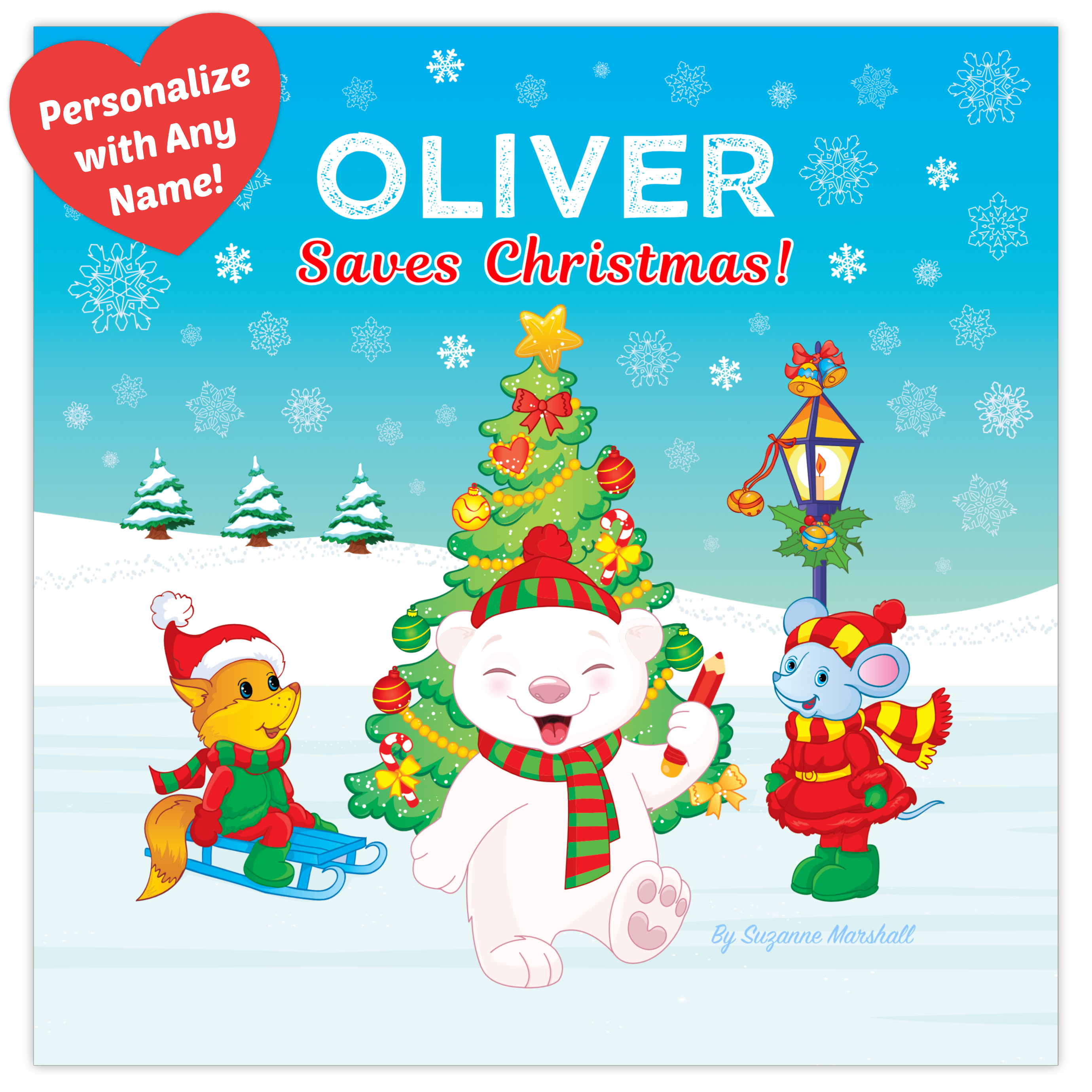 Personalized Christmas Book - Christmas Gift with Christmas Coloring Pages